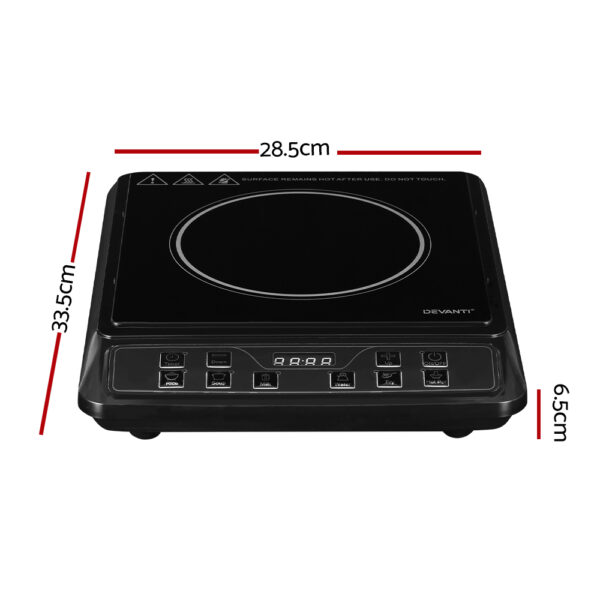 Devanti Induction Cooktop 30cm Portable Cooker - Image 2