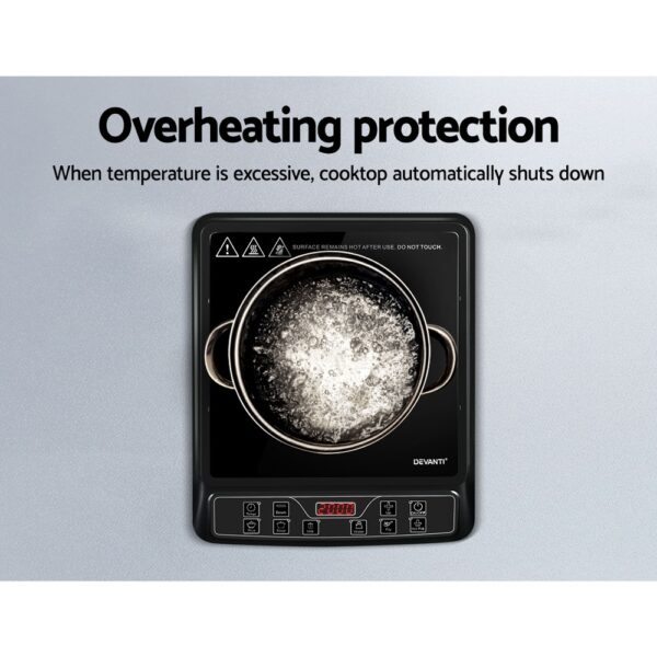 Devanti Induction Cooktop 30cm Portable Cooker - Image 7